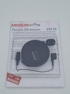 Sangean ANT-60 Portable Shortwave Short Wave SW Reel Antenna 7m/23 Feet NOB